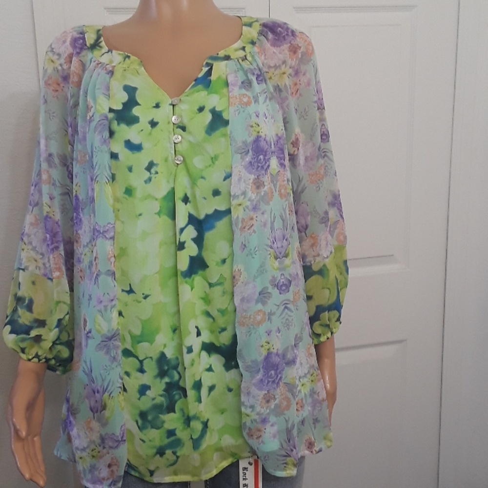 figueroa&flower spring floral top.